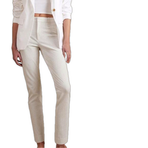 Banana Republic Sloan High Rise White Black Stripe Pant